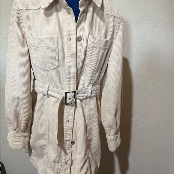Topshop Jackets & Blazers - Topshop Cream Utility Belted Jacket